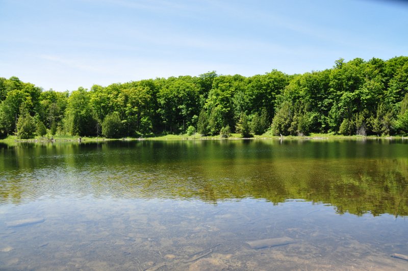 cliff top trail lake