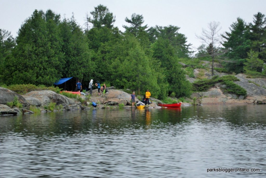 paddlers at French River provincial park