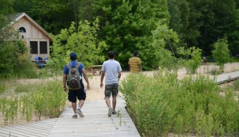 Ending the hike through Cedar Spring cabins