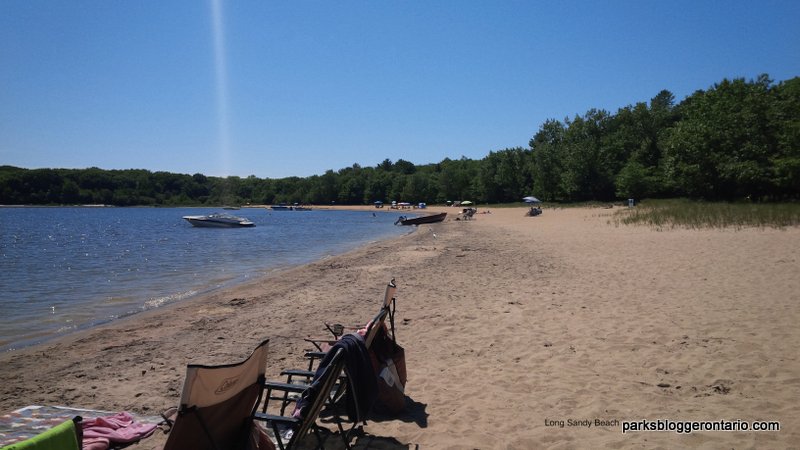 Sandy beach at killbear provincial park