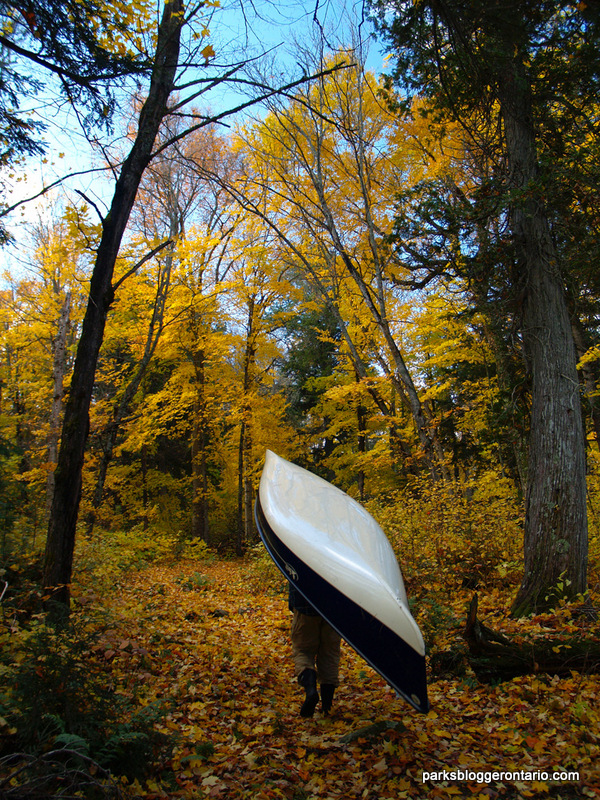 Portaging in Algonquin in Autumn