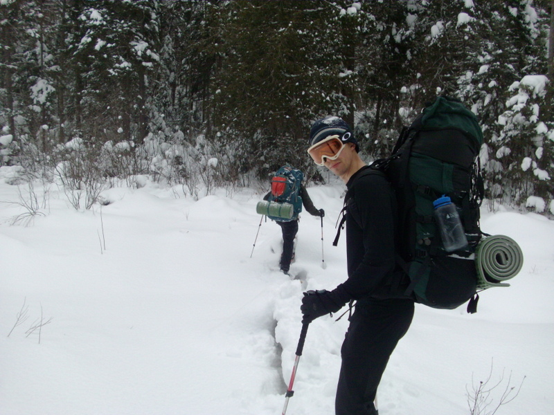 slushy snowshoeing - algonquin