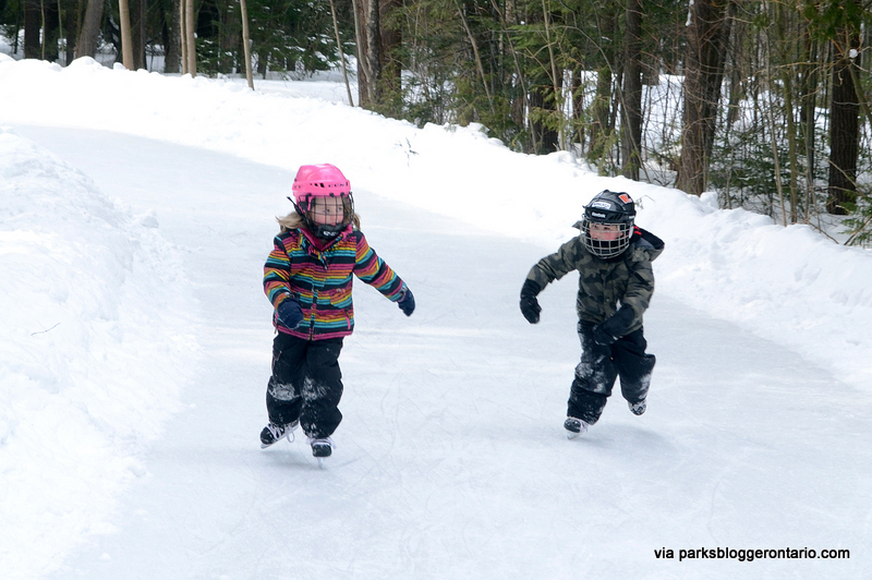 Skating rink at MacGregor Point provincial park