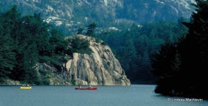 Canoers in Killarney Lake