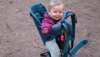 Mommy camping with newborn babies