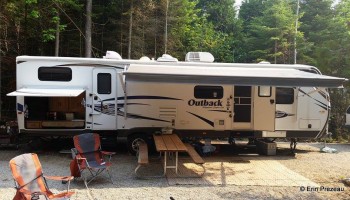 Trailer camping (35 foot trailer) at Homes Bay campground