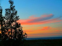 sunset at rocky beach off of Gunn Point campground