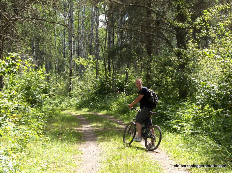 The hiking and cycling trails at Kakabeka lead through verdant forests and into the river valley