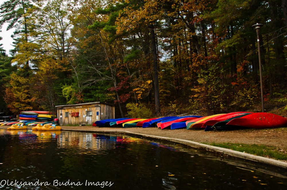 canoe station in Bon Echo during Fall