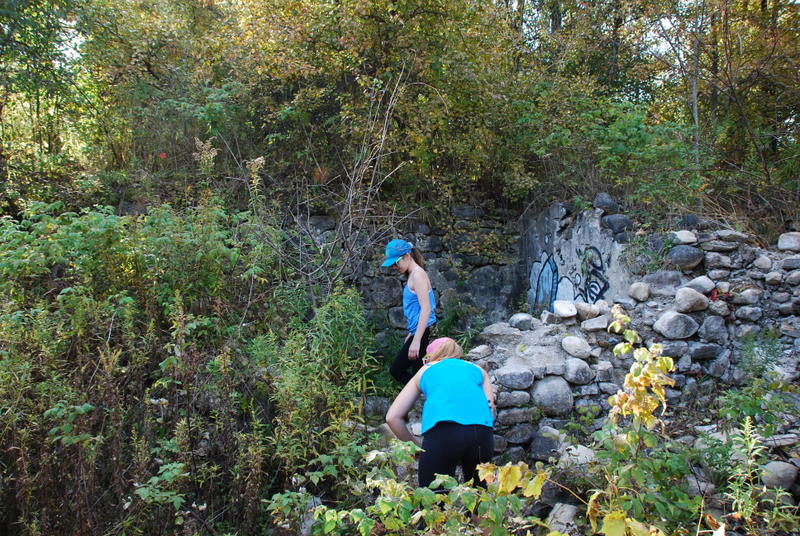 Geocaching on a trail just outside of Guelph called The Crawford Tract