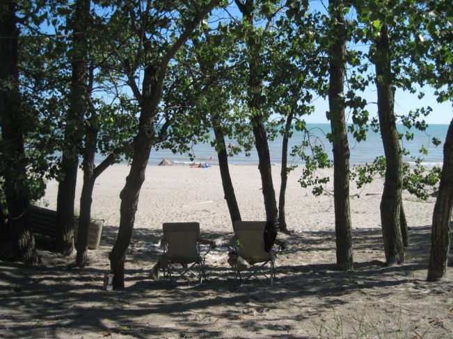 beach at Long Point Provincial Park day use area