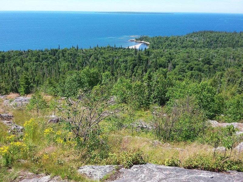 Beautiful lookout on Orphan Lake Trail, Lake Superior Provincial Park