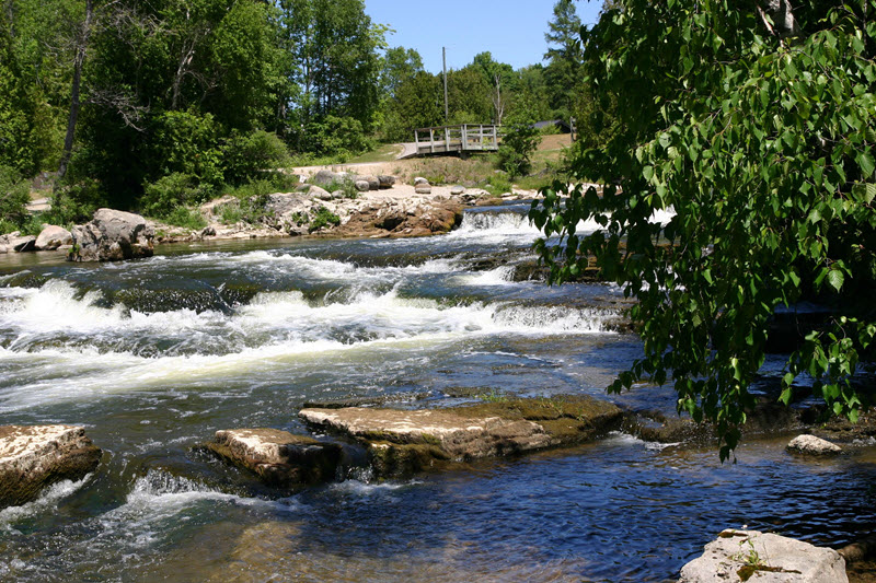 Sauble Falls from the viewing area