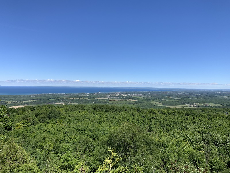 view from the lookout near scenic caves zip line